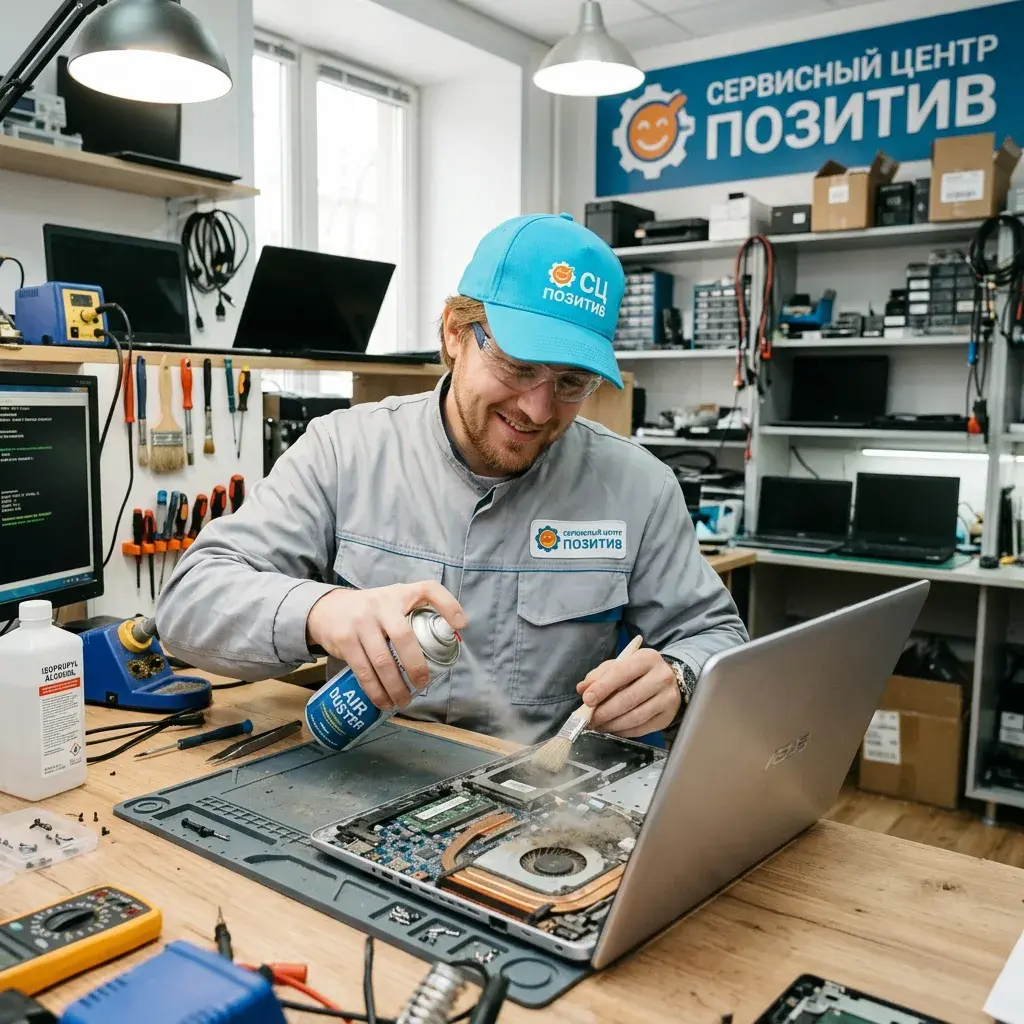 Чистка ноутбука от пыли в Кронштадте | Замена термопасты