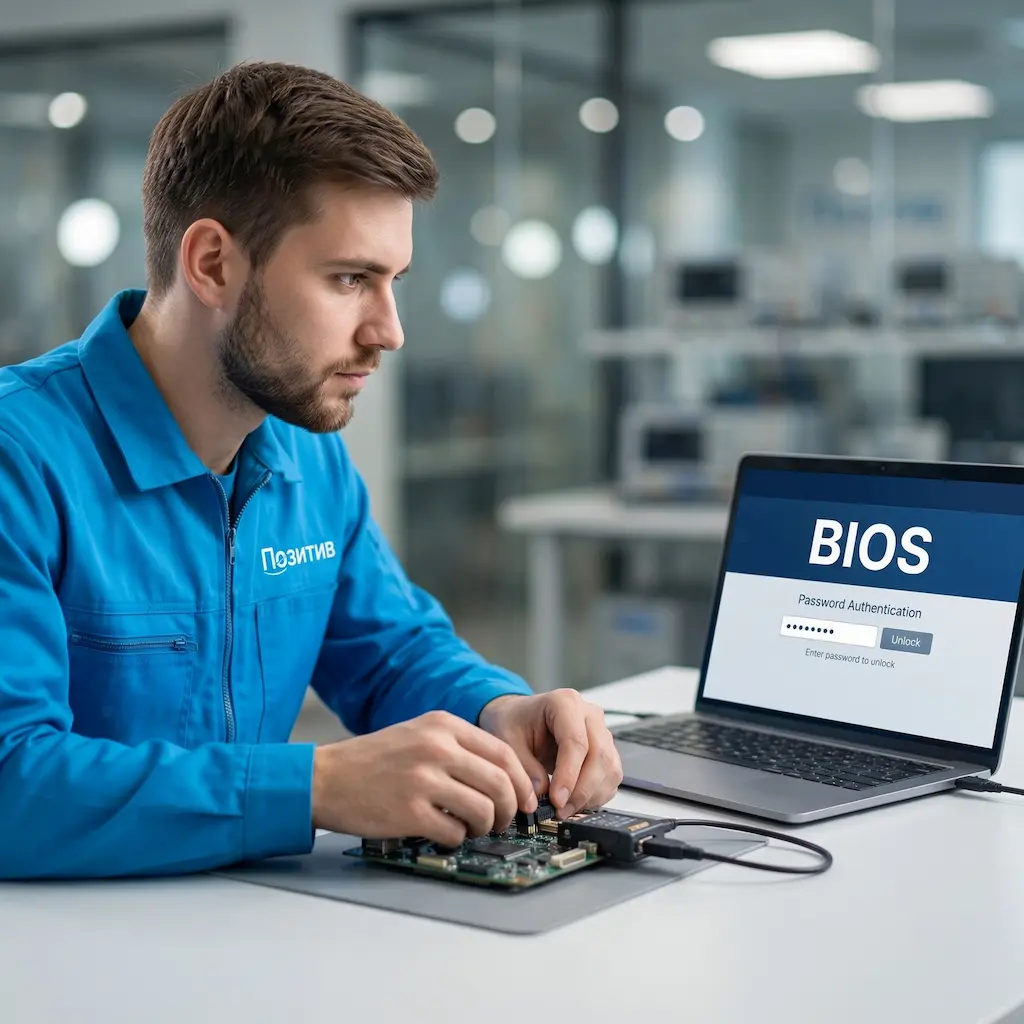 Снятие пароля BIOS ноутбука в Кронштадте