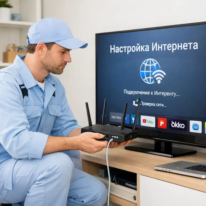 Настройка интернета на телевизоре в Кронштадте