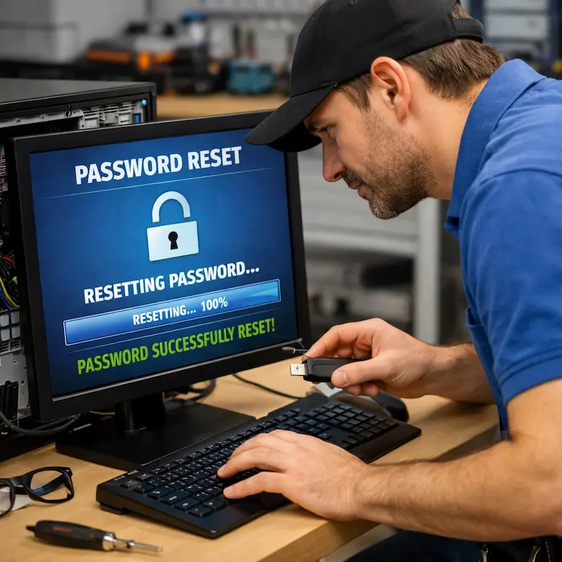 Сброс пароля от компьютера в Кронштадте