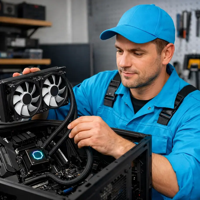Установка водяного охлаждения на компьютер в Кронштадте