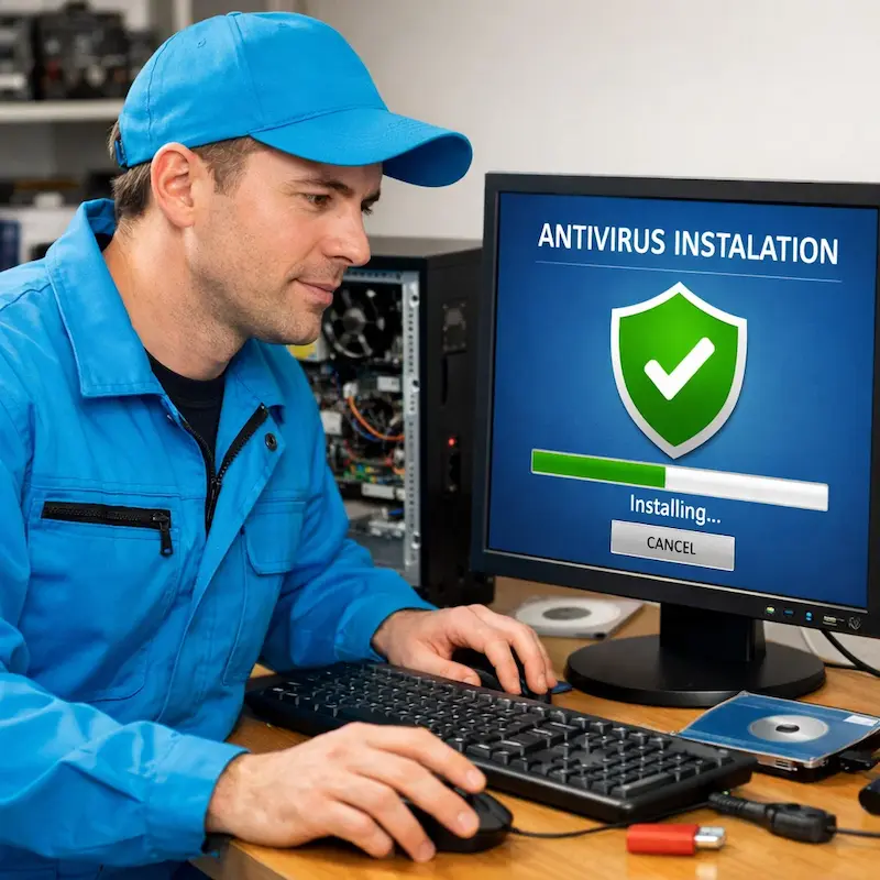 Установка антивируса на ноутбук в Кронштадте