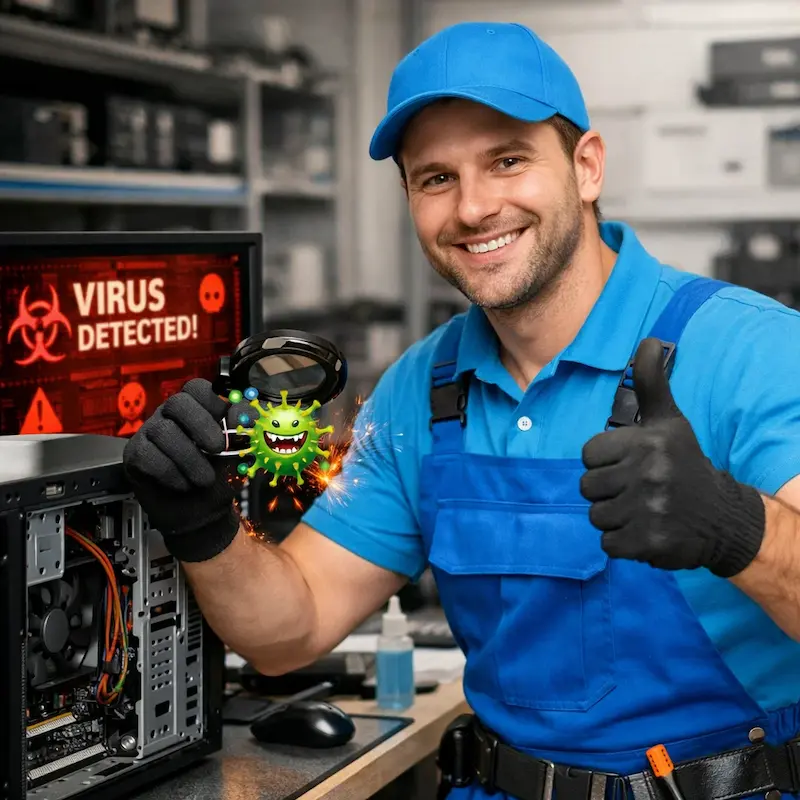 Удаление вирусов с компьютера в Кронштадте